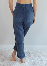 Load image into Gallery viewer, back view Baggy Style High Waist Corduroy Pants
