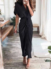 Load image into Gallery viewer, Shopabundantia Dresses S / Black Fashionable Shirt Dress H3SRVUQ3NN
