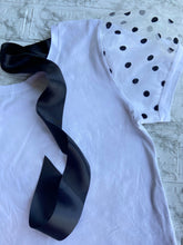 Load image into Gallery viewer, In2You Shirts &amp; Tops Polka Dot Puff Sleeve Bow Blouse, White
