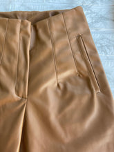 Load image into Gallery viewer, Aaron &amp; Amber Pants Vegan Leather Pintucked Cropped Leg Pants
